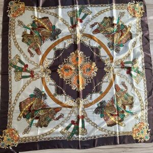 Elegant Silk Scarf with Intricate Design